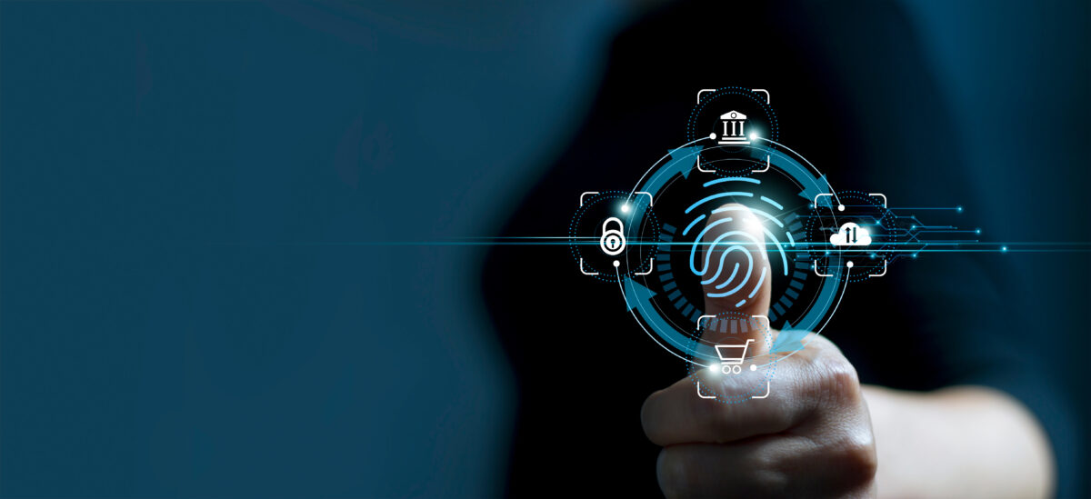 Technology safety of future and cybernetic on internet, Fingerp
